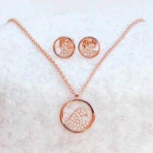 Pura Vida Pave Wave Necklace and Earring Set